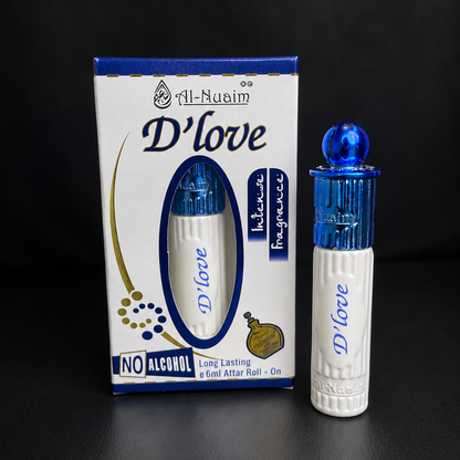 Al-Nuaim D'Love Parfum Intense 6 ml Roll-On Sans Alcool pour une Fragrance Sensible