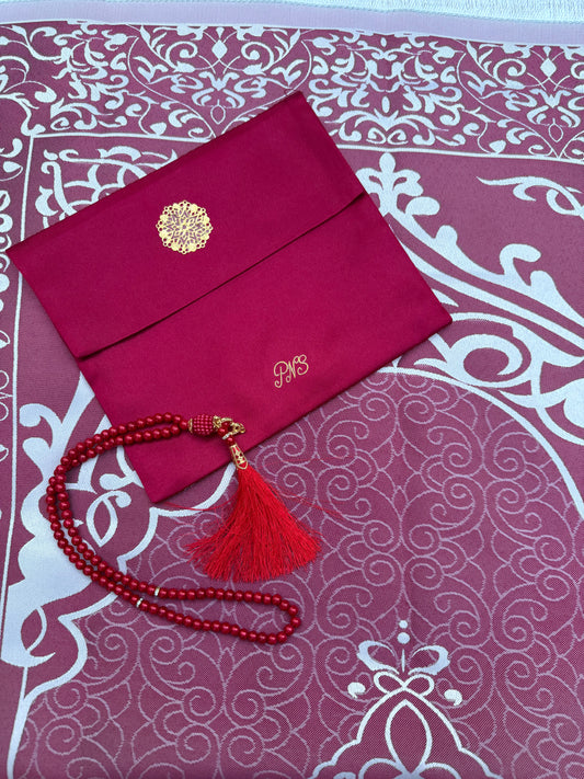 Tapis de prière avec chapelet